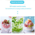 New Portable Ice Crusher and Shaved Ice Gola Ganda Maker Machine Hand Shaved Ice Machine Manual Fruit Smoothie Machine Mini Household Ice Shaver Small Ice Crusher. 