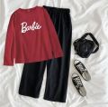 Summer Full Sleeves T-shirt and Flapper Trouser Night Suit Set for Women and Girls. 