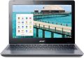 Acer C720-2844 Chromebook (Windows 10, Intel Celeron 2955U 1.4 GHz, 11.6" LED-lit Screen, Storage: 128 GB M.2 SSD, RAM: 2 GB), Grey. 
