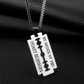 【Hannah Martin Store】Cool Punk By Order Of The Peaky Razor Blade Stainless Pendant Necklaces Chain For Men/Women Jewelry Gift. 