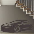 Sports Car Transport Wall Sticker Contour Line design F1 Race Car Extreme sport poster Self-adhesive Home Décor Removable. 