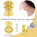 3-Pairs Earring Backs Lifter Adjustable Hypoallergenic Secure Earring Backs for Heavy Earrings, (Silver). 