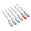 Curve Pens, 6 Color Ample Ink Supply Waterproof Curve Highlighter Pen Set Ergonomic for Club for Office for Artists. 