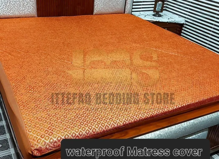 "King%20Size%20Fitted%20Waterproof%20Mattress%20Cover%20%E2%80%93%20Plachi%20Texture,%20Non-Slip,%20Summer-Ready%20Material"%20-%20Image%203