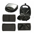 Anex Sandwich Maker AG-1039 C 3 in 1 - Deluxe Sandwich Maker - 750 Watts - Black & Silver (C). 