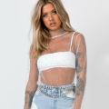 beautifullady Fashion Women Transparent Mesh Sheer Tops Long Sleeve T-Shirt Blouse. 