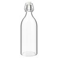 IKEA KORKEN Water Bottle with stopper, clear glass, 1.0 L for Milk, Juice and decoration. 