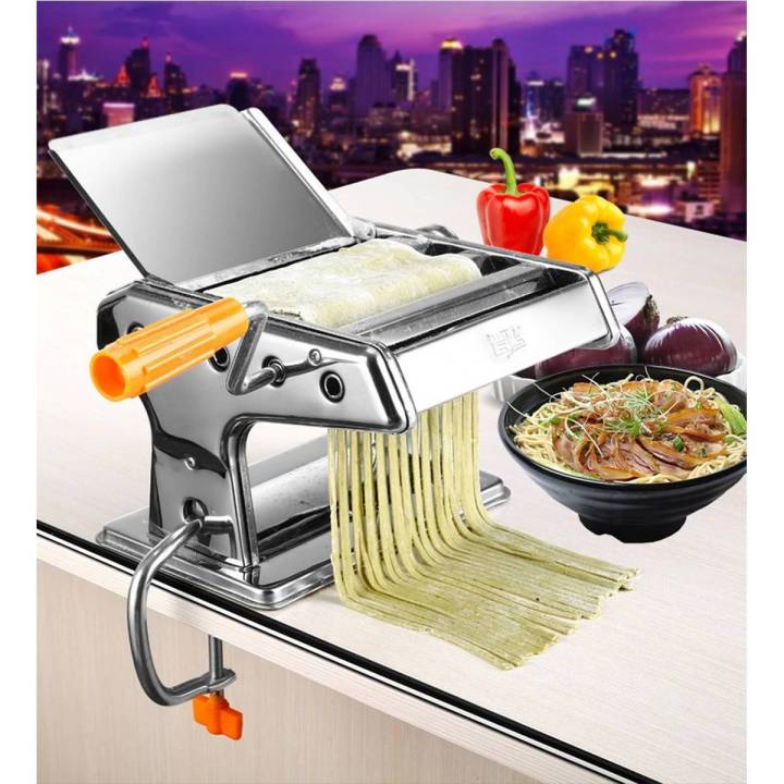 Noodles Samosa Maker Machine Heavy Duty Stainless Steel Blades Pasta Samosa Maker Machine Manual Noodle Maker Hand Operated Spaghetti Pasta Cutter Noodle Hanger