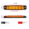 2pcs 24V Highlight 6 Beads Truck Led Side Light 12V Traieisure time ler Trailer Lights Truck Strip Side Light with Foam Screw. 