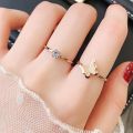 Singsing Stainless Ring for Women Non Tarnish Non Fade Gold Rings Accessories Jewelry. 