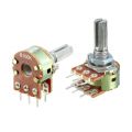 Pack of 10 - 100K Ohm Variable Resistors Dual Rotary Potentiometer - B100K 6 Pin volume controls on audio equipment. 