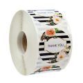 500Pcs Floral Pattern Thank You Stickers Roll Gift Wraps Wedding Card Decals. 