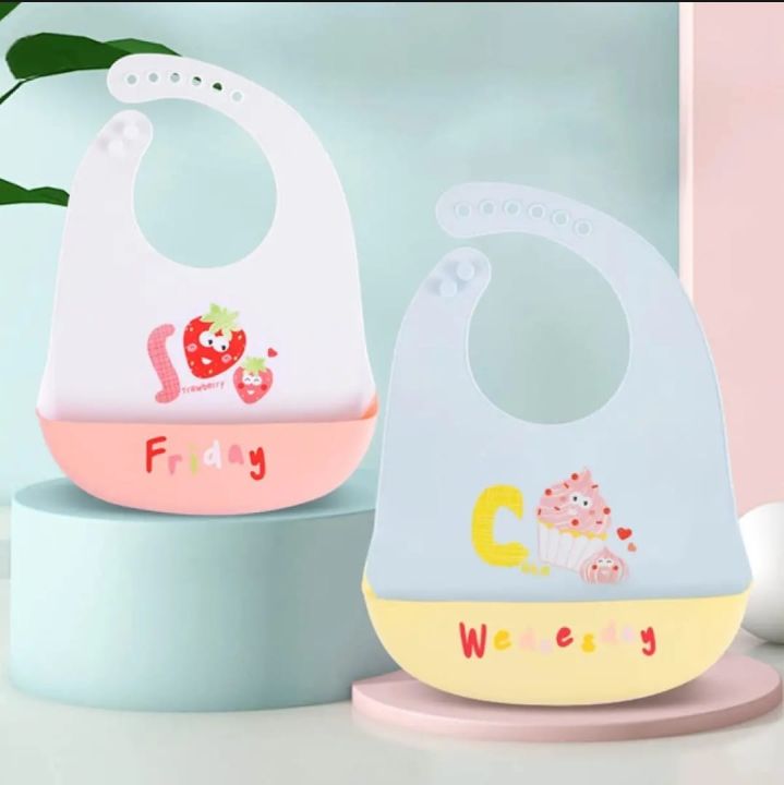 GP Soft Silicone Baby Bibs Waterproof Children Apron Food Catcher Baby ...