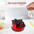 Small Knife Sharpeners, Mini Knife Sharpener with Suction Base, Pocket Knife Sharpeners for All Blade Types, Knife Sharpener for Kitchen,Red. 