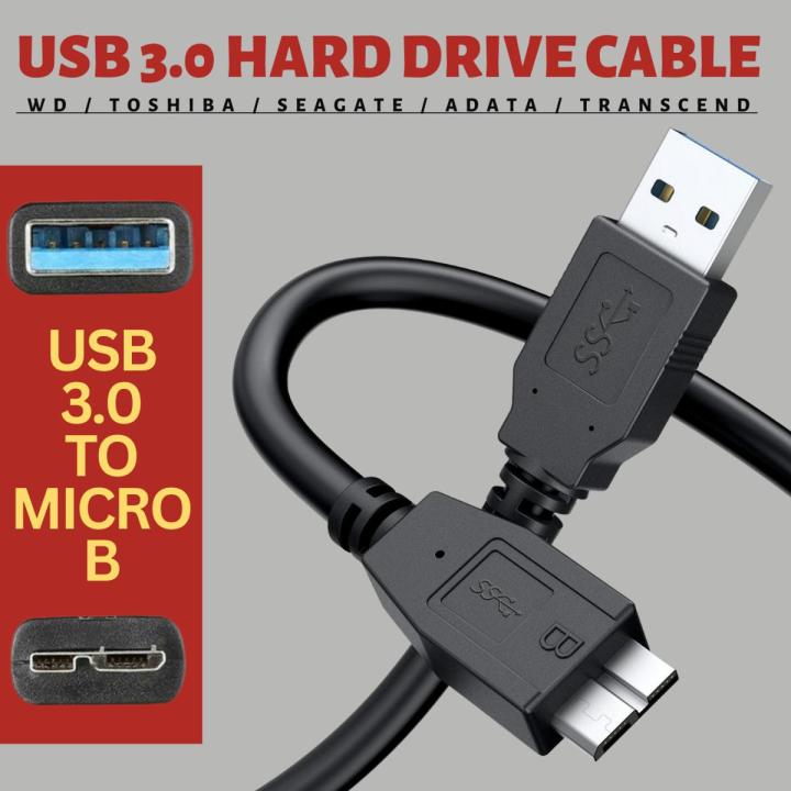 USB 3.0 External Portable Hard Drive cable - Black