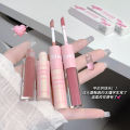 SHAQINUO Youth Time Double Head Lip Glaze Mirror Water Gloss Matte Velvet Lipstick Domestic Beauty. 
