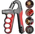 Automatic Counting Hand Gripper Adjustable Resistance Automatic Counting Non-Slip Hand Grip Strength Trainer Fingers Wrist Forearm Exerciser Workout Gear Home Gym Exercise Equipment Hand Gripper 5-60KG Automatic Non-Slip hand strengthen. 