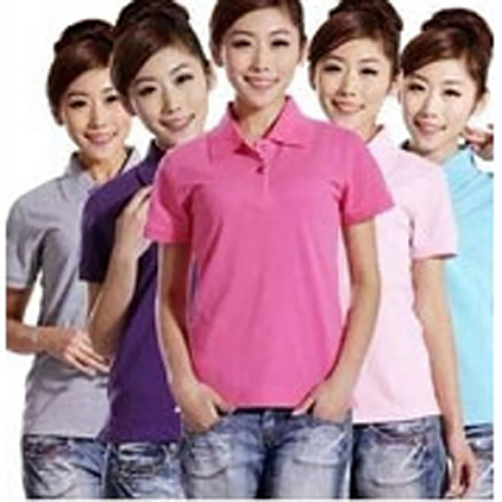 SAKURA Brand Spring Summer Polyester Cotton Female Polo Shirts Of Short Sleeve Solid T-Shirt Fashion Women Casual Tops 14 Colors M-XXL