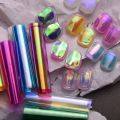 Aurora Nails Glass Foil Film Sticker Cellophane Paper Korean Nail Trend Design Ice Cube Manicure DIY Decoration. 