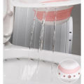 Sitz Bath Toilet Bidet Tub with Flusher for Postpartum Care White Pink. 