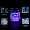 Flash Light Cups, Crystal Drinking Glasses, LED Light Up Cups, Acrylic Whiskey Cups, Water Induction, Color Changing Pineapple Shape Glasses for Cocktail, Party, Bar, KTV Club (Pack of 1). 