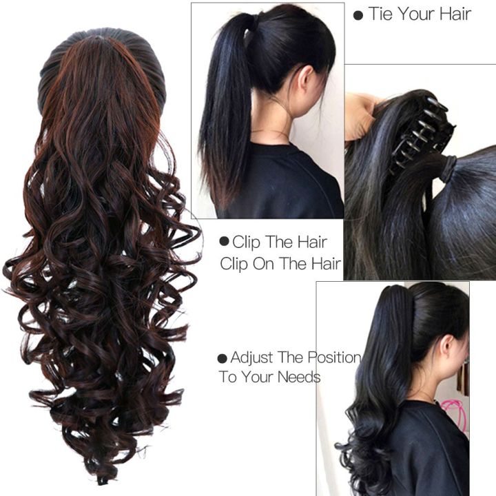 Ponytail%20Style%20Hair%20Extension%20Long%20-%20Medium%20Brown%20%E2%97%98%20Perfect%20for%20any%20occasions%20%E2%97%98%20Natural%20appearance%20%E2%97%98%20Easy%20to%20clip%20on%20and%20stays%20on%20all%20day%20without%20needing%20adjustment%20-%20Image%204
