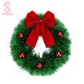 Holiday Car Wreath Christmas Car Wreath with Red Balls Large Bowknot Festive Auto Front Grill Decoration for Suv Truck Indoor/outdoor Xmas Garland Pendant. 