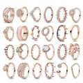 Stainless Steel Rings For Women Gold Color Engagement Wedding Party Ring Female Finger Jewelry Gift. 