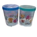 2 Pcs Storage Jars Plastic Canisters with Lids 900ml. 