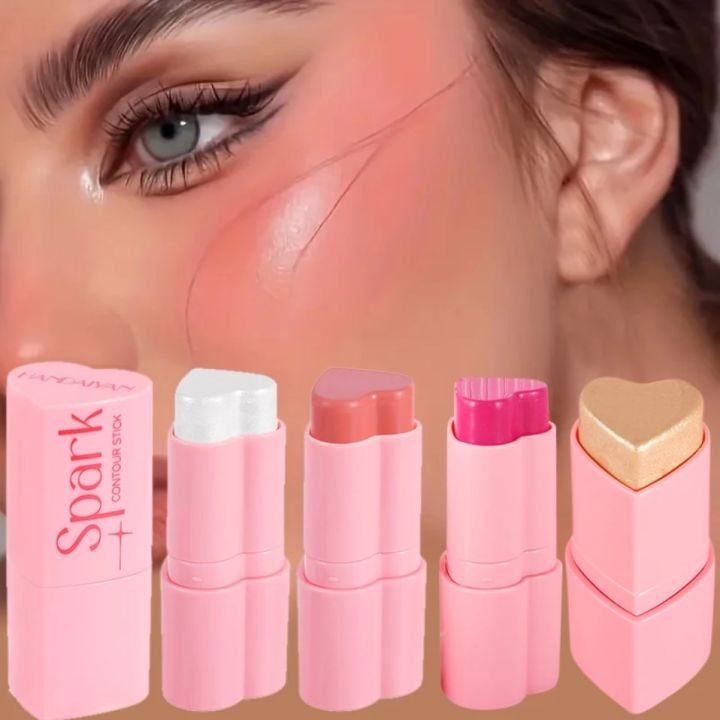 Matte Blusher Cheek Blush Highlighter Stick Rouge Waterproof Bronzer Pen Contour Makeup