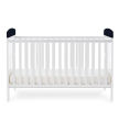 MQ 1201 White+Blue Harmison Cot Bed. 