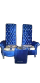 2 Modern Sofa High Big Chair Desigen 2 Seater Dark Blue valvet Colour With 2 cousion free {Special Offer available}.... 