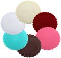 Coasters for Drinks Silicone Coasters for Drinks Absorbent Coster 7inch Flower Shape Coaster Set of 2 Heat Resistant Mats Pads for Cup Mug Coffee Coaster for Table Protection, Housewarming Gifts. 
