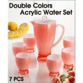 Acrylic Milky Water Set- Tableware Sets Includes 6 Glass And 1 Acrylic Water Jug 7 Pcs Set/ JUG SET / Acrylic Glass. 