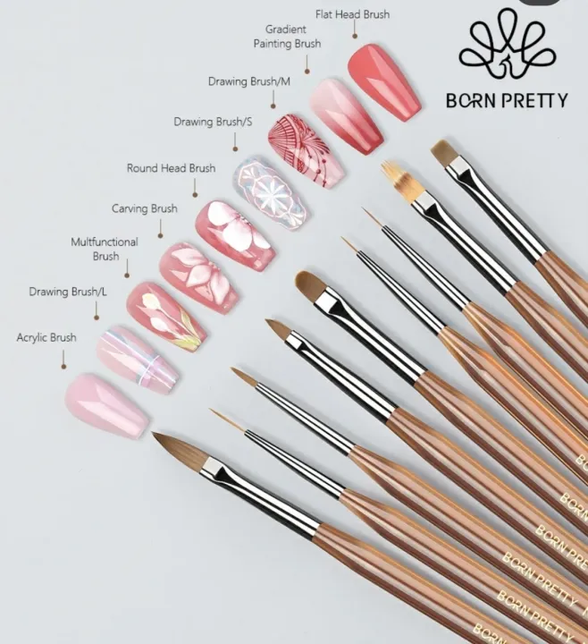 15PCS Nail Art Brush Set – Professional Nail Painting Brushes for Gel ...