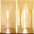 Golden Parda String Door Curtain Window Panel Room Divider Crystal - Color Golden. 