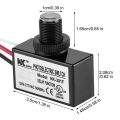 Photocell Switch NK-301F 120-277V Dusk to Dawn Sensor Photoelectric Switch Light Photocell Sensor Lighting Switch. 