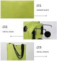 Foldable Trolley Bag, 2-in-1 Folding Trolley, Reusable Multifunctional Shopping Bag With Wheels. 