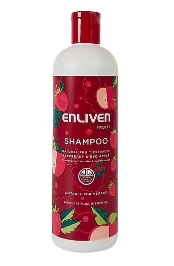 Enliven Shampoo 500ml Raspberry & Red Apple Extracts Suitable for Vegans