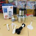 Portable 3 Litre 6 Titanium Blades Stainless Steel Electric Meat Grinder / Chopper / Mincer 4  / 6 Blades Silver Crest 2 in 1 1000 watts with Mixer Kolax / Silver Crest/ GSNationa Kenwood. 