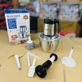 Portable 3 Litre 6 Titanium Blades Stainless Steel Electric Meat Grinder / Chopper / Mincer 4  / 6 Blades Silver Crest 2 in 1 1000 watts with Mixer Kolax / Silver Crest/ GSNationa Kenwood. 