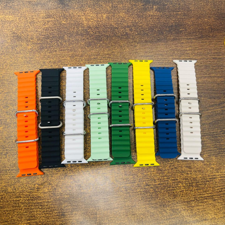 Silicone Ocean Strap for Smartwatches Compatible with T800 T900 i8 Pro Max i7 Pro Max 42mm to 49mm