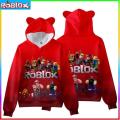 Solitary waves ROBLOX Children's Clothing Cat Ear Hooded Digital Printed Hooded Sweatshirt for Children Tiny Cottons Kids Winter 2024 Fantasy. 