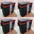 Pack of 4 storage bags- 100 gsm- black storage bags for wardrobe clothes- bags for cupboards- remote storage bags- top quality product. 