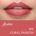 MEDORA Matte Lipstick- 566 CORAL PASSION. 
