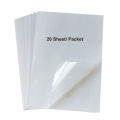 Transparent Printable Sticker Paper A4 Size 20 Sheets Translucent Premium Stickers for Inkjet Printer. 