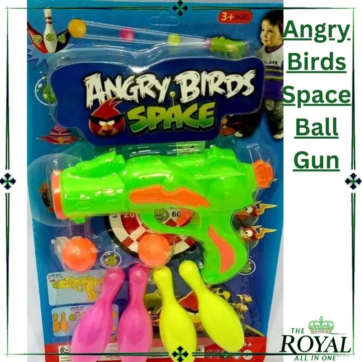 Angry Birds Ball Shooter Gun Toy For Kids with Safe and Soft Balls Shoot to Bowling Targets Toy For Boys and Girls Pakistani Kids