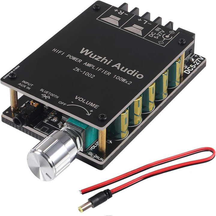 Wuzhi 100W + 100W Bluetooth Amplifier Board TPA311 Dual Channel ZK-1002 Audio Amp Board DC 5-27V