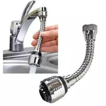 Flexible Hose Extension with 2 Modes Water Saving,Faucet for Kitchen Sink,Water Faucet Sprayer, Flexible Tap Extension for Kitchen Sink (Standard Size,Silver)