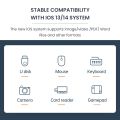 USB3.0 OTG Adapter For iPhone iOS 13 Above Data Transmission U Disk Mouse Keyboard USB To 8 Pin Converter For iPhone 14 13 iPad. 